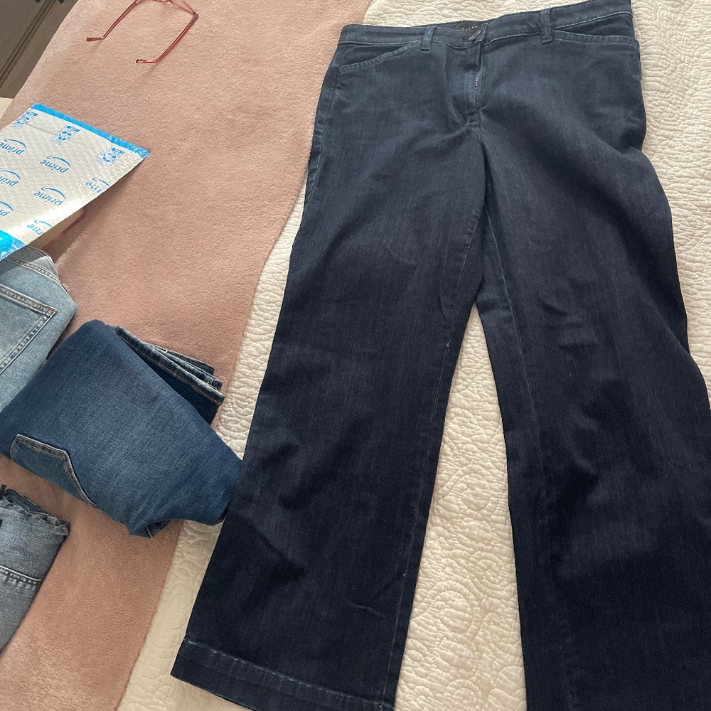 Talbots wide leg dark jeans